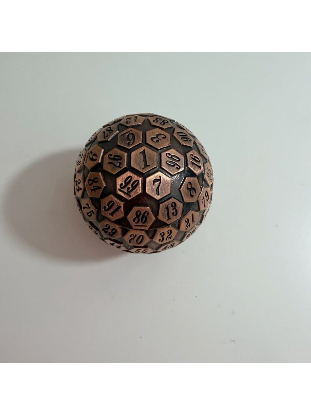 100 Sided Metal Dice for Tabletop RPG Adventure, DND Game, D100 Polyhedral Dice